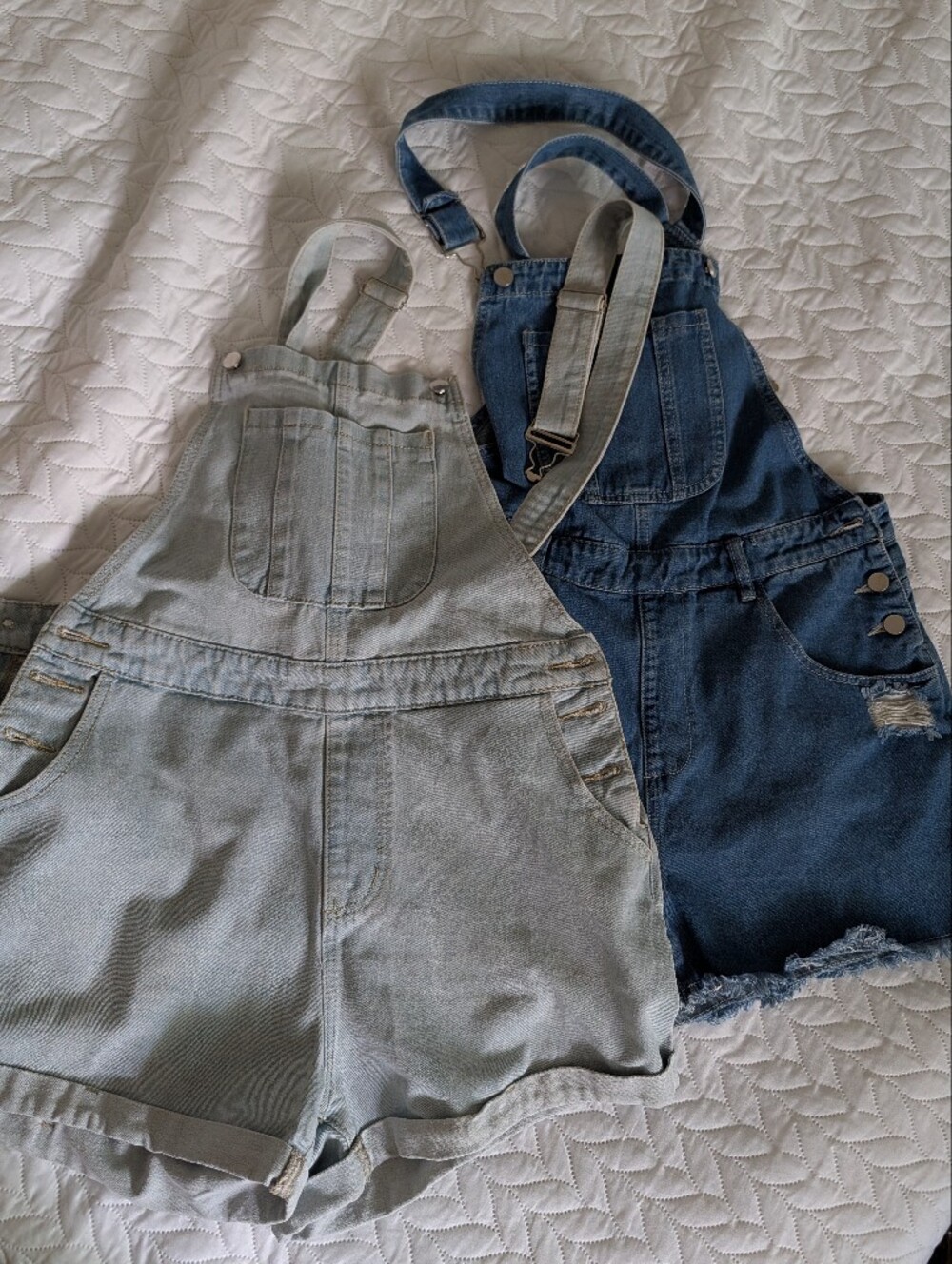 Two Pairs of Denim Overalls